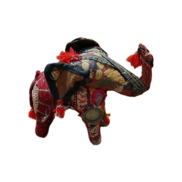 Rajhastani Other - Vintage Hand-Crafted ANGLO RAJ Stuffed Cotton Embroidered Patch ELEPHANT India